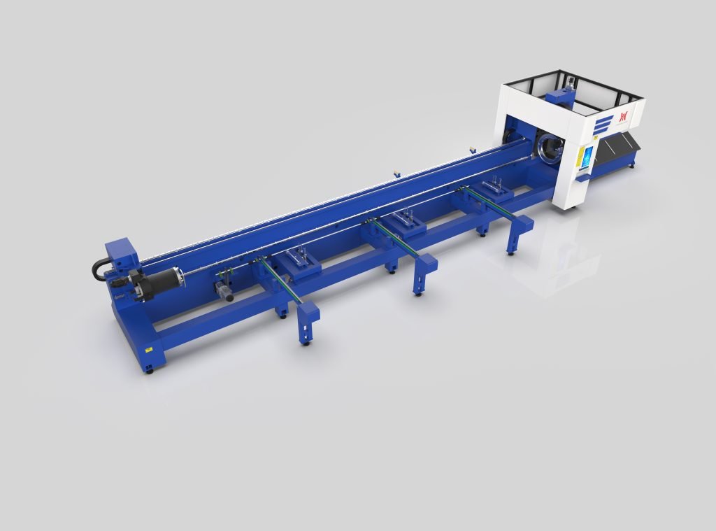 Two-part automatic loading laser tube cutting machine - Leading han